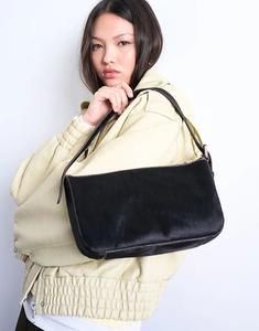 Сумка на плечо Topshop Stina из натуральной кожи цвета шоколадного пони