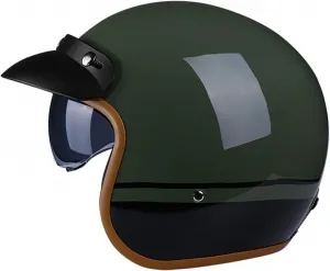 Ретро мотоциклетный шлем-джет, мотоциклетный шлем 3/4, винтажный открытый мотоциклетный шлем, одобренный ECEDOT, шлем для мопеда/скутера для мужчин и женщин, шлем для чоппера/круизера/байкера/скутера с визором JunPing, 9