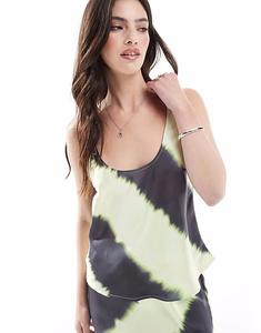 Атласный топ JJXX coord с желтым принтом