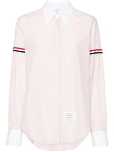 Рубашка в полоску с контрастной окантовкой Thom Browne, розовый