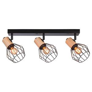 Потолочный светильник Paulmann Lanka 3-flammig, древесный материал / алюминий - черный