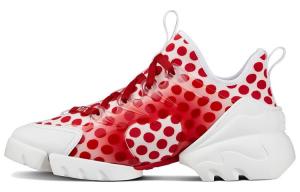 DIOR D-Connect Lifestyle Shoes Women's Mid-top Red White