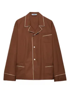 Рубашка с длинными рукавами Prada, коричневый