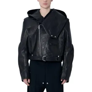 RICK OWENS Короткий худи с капюшоном, Black