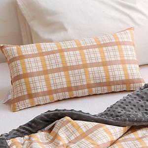 Sleepwish Подушка для сна Sleepwish Orange Plaid, мягкая, дышащая, для разных положений Orange Plaid