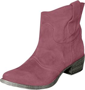 Женские ботильоны Baxtayel, свободные, с заостренным носком, массивным низким каблуком, короткие замшевые ботинки, удобные, противоскользящие, ретро-стиля, для прогулок на улице, фиолетовый