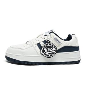 Износостойкие легкие дышащие увеличивающие рост низкие скейтбордские кроссовки Unisex ZHR, белый синий[upgraded glacier box included]