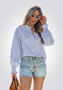 Блуза Cupshe EFFORTLESS CHIC STRIPED, Blue White/Blue