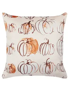 Декоративная подушка Beliani Deko CUCURBITA, цвет beige/weiß/orange