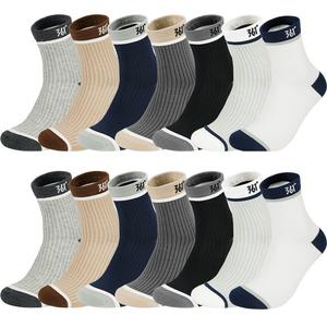 Набор унисекс носков Crew 361°, 14 pack (темно-синий+черный+белый+светло-серый+темно-серый+хаки+coffee)