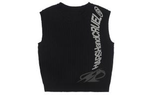 HARSH AND CRUEL Унисекс-жилет черный, Black