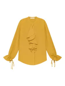 Блузка с оборками спереди MALIPARMI, желтый