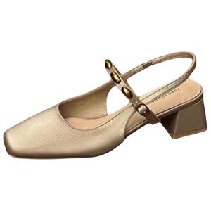 WUJI Женские сандалии на одной застежке цвета хаки, цвет Khaki