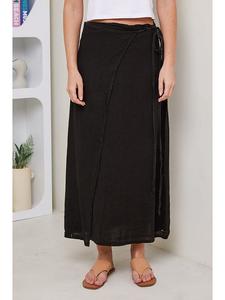 Длинная юбка Rodier Lin Leinen, черный