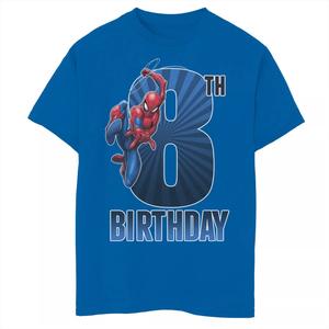 Футболка с изображением «Человека-паука Marvel» на 8-й день рождения для мальчиков 8–20 лет Marvel