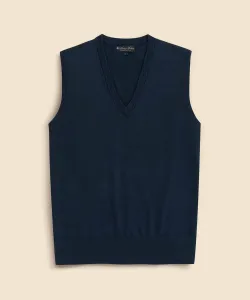 Жилет с V-образным вырезом из хлопка Supima