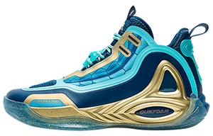 361° Зенго баскетбольные кроссовки мужские высокие с амортизацией, противоскользящей и износостойкой подошвой черные золотые зеленые