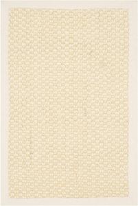 Ковер SAFAVIEH, 61 x 92 см, - коллекция Natural Fiber - цвет Cream, дизайн Sisal, плетеный с бордюром (NF525A)