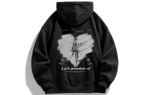 Свитшот Unisex LA'T.WEEKEND, белый с серым меланжем (утепленный, флисовый)