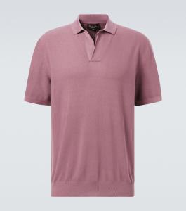 Хлопковая и шёлковая поло Loro Piana, Curry Rose