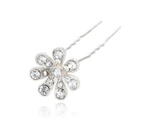 Серебряные заколки для волос «цветок», 6,5 см, 2 шт Inna Marka