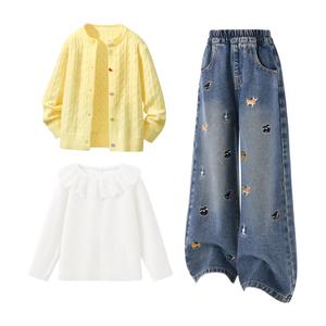 Детская повседневная спортивная одежда Disney, желтый