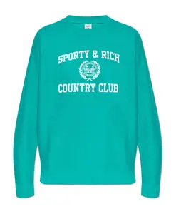 Толстовка с принтом Sporty & Rich, зеленый