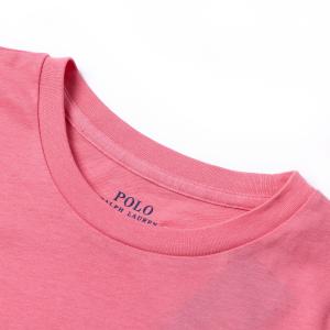 Однотонная футболка поло с вышитым логотипом Ralph Lauren женская розовая