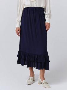 Плиссированная миди-юбка трапеция от Scarlett Ghost, Navy