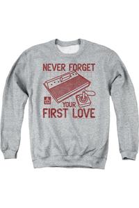 Atari First Love толстовка для взрослых с круглым вырезом Gildan, цвет athletic heather