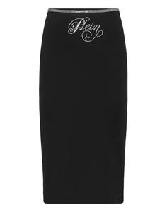 Юбка миди Elastic Signature Philipp Plein, черный