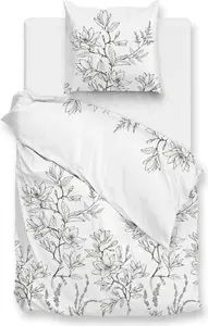 Комплект постельного белья ZO!Home Judy 135, белый, 1 пододеяльник 135x200 + 1 наволочка 80x80, белый, цветочный узор Zo!Home