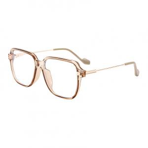 PARMU Квадратные очки в оправе TR90 унисекс, Transparent Tea Brown Frame