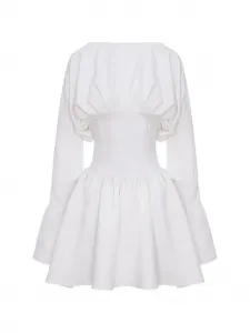 Платье из ткани Nyssa Hamza, белый