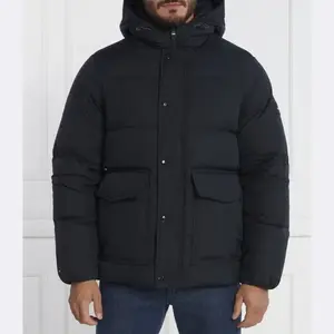 Пуховик стандартного кроя с капюшоном Tommy Hilfiger, синий