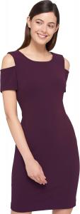 Женское платье Tommy Hilfiger с открытыми плечами и короткими рукавами, Aubergine