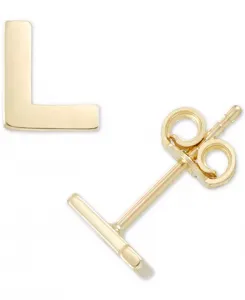 Серьги-Гвоздики Initial из 10-каратного золота Macy'S, l