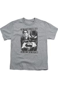 Футболка с коротким рукавом для детей "Бэтмен против Супермена: Защитник против Сына" Gildan, Athletic Heather