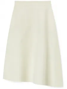 Юбка миди асимметричного кроя JIL SANDER, белый