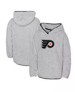 Флисовый пуловер с капюшоном Big Girls Heather Grey Philadelphia Flyers Ultimate Teddy Outerstuff, серый