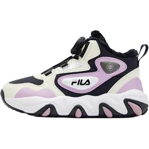 FILA KIDS BOA нескользящие устойчивые к истиранию мид-топы детские уличные кроссовки beige purple для детей от 3 до 7 лет