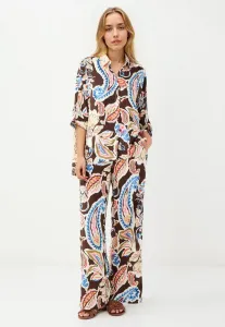 Брюки с широкими штанинами и цветочным узором на талии Jimmy Key, Brown