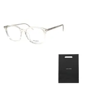 SAINT LAURENT Квадратная оправа для очков прозрачная бежевая, Transparent Beige