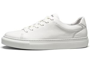 Стильные скейтерские кроссовки унисекс LEAVELAND, белый/черный (коровья кожа)