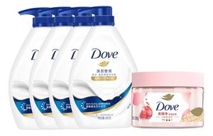 Набор гелей для душа глубокого очищения с увлажняющим эффектом 730g+280g Dove