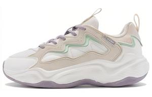 XTEP Молния 3.0 Амортизирующие Износостойкие Низкие Повседневные Туфли Женские Бежево-Фиолетовые