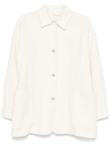 Max Mara однобортное пальто, белый