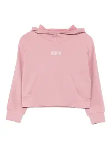 Худи с вышитым логотипом Emporio Armani Kids, розовый