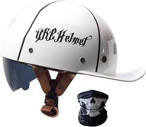 Шлем-бейсболка мотоциклетный YMKJGZS, белый