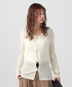 Пуловер из тонкой ребристой ткани, который можно носить как спереди, так и сзади Bayflow, цвет Off White 11